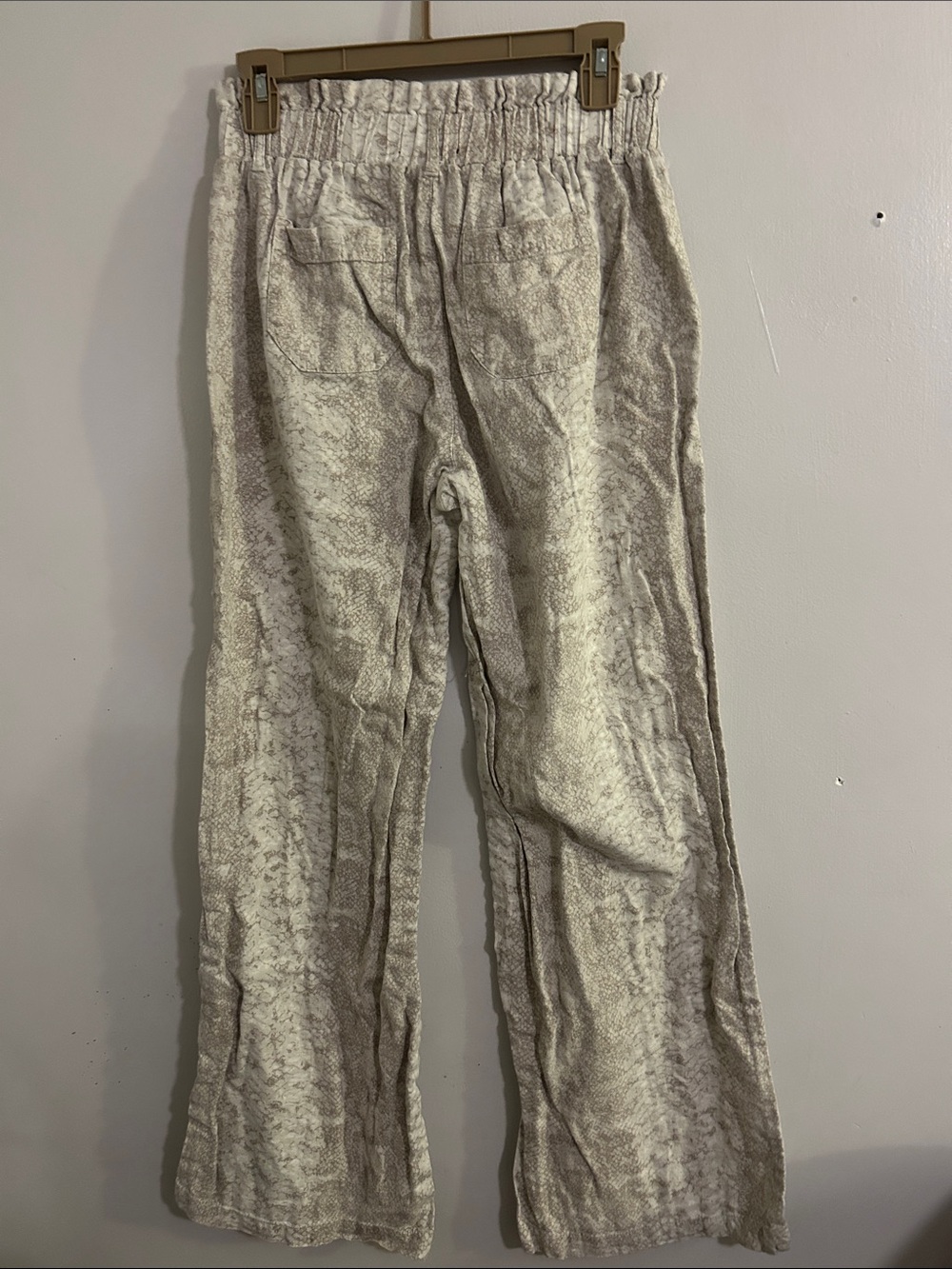 Rewash Neutral Textured Drawstring Wide-Leg - Picture 4 of 4